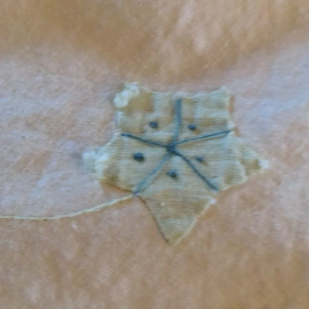 Vintage Yellow and‎ green hand embroidered table cloth